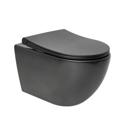 Wc s doskou softclose závesné VitrA S60 čierna mat zadný odpad 7510-083-6319 (7510-083-6319)