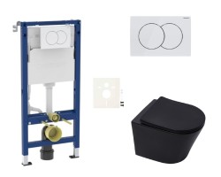 Závěsný WC set do lehkých stěn / předstěnová SAT Infinitio SIKOGESINFBLD01 (SIKOGESINFBLD01)