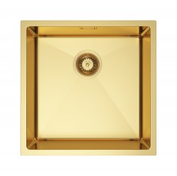 Zlatý oceľový drez jednokomorový 44 x 44 cm, Velazo VELAZ(4444G)