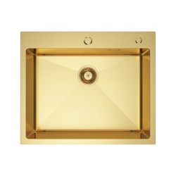 Zlatý oceľový drez s jedným drezom 60 x 50 cm, Velazo VELAZ(6050G)