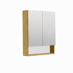 Zrkadlová skrinka SAT Cubeway 60x14x72 cm lamino dub hickory GALCU60DH (GALCU60DH)