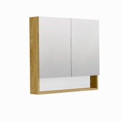 Zrkadlová skrinka SAT Cubeway 80x14x72 cm lamino dub hickory GALCU80DH (GALCU80DH)