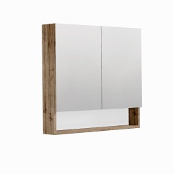 Zrkadlová skrinka SAT Cubeway 80x14x72 cm lamino dub wellington GALCU80DW (GALCU80DW)